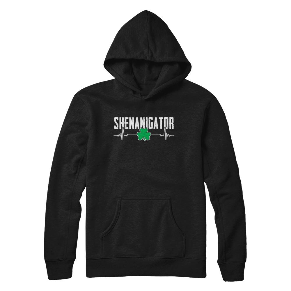 Shenanigator Happy St Patrick's Day-T-Shirt & Hoodie-Pullover Hoodie-Black