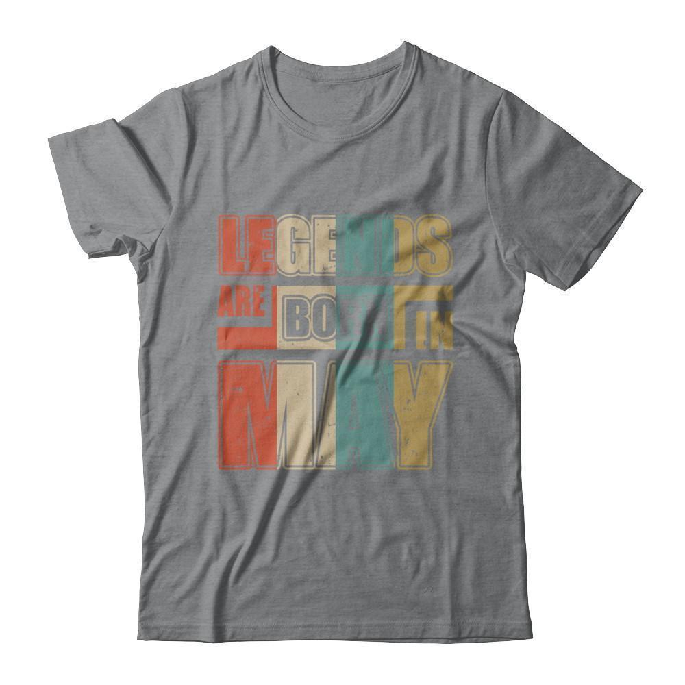 Classic Vintage Legends Are Born In May Birthday-T-Shirt & Hoodie-Classic T-Shirt-Sport Grey