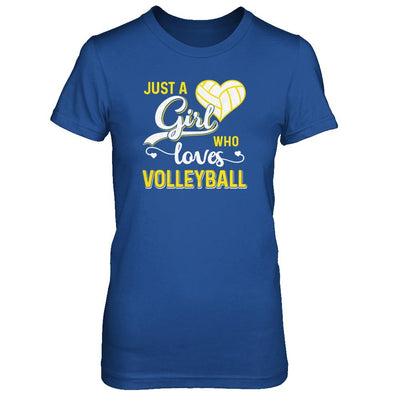 Just A Girl Who Loves Volleyball-T-Shirt & Tank Top-Women's T-Shirt-Royal