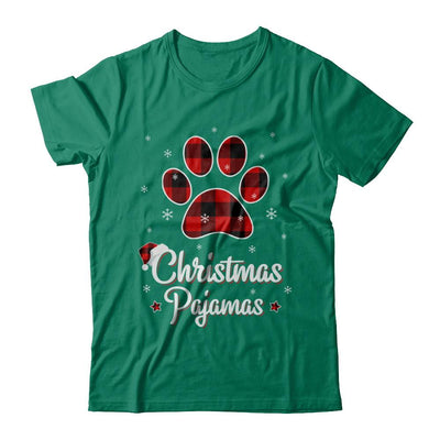 Buffalo Plaid Christmas Pajamas Dog Cat Hat Santa-T-Shirt & Sweatshirt-Classic T-Shirt-Kelly Green