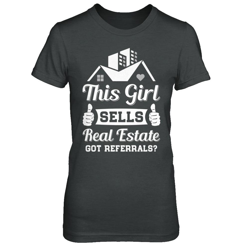 This Girl Sells Real Estate-T-Shirt & Hoodie-Women's T-Shirt-Dark Heather