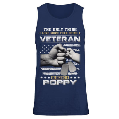 I Love More Than Being A Veteran Is Being A Poppy-T-Shirt & Hoodie-Unisex Tank-Navy
