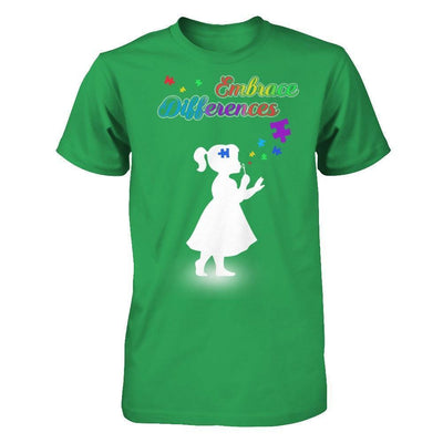 Autism Awareness Embrace Differences-T-Shirt & Hoodie-Premium T-Shirt-Kelly Green