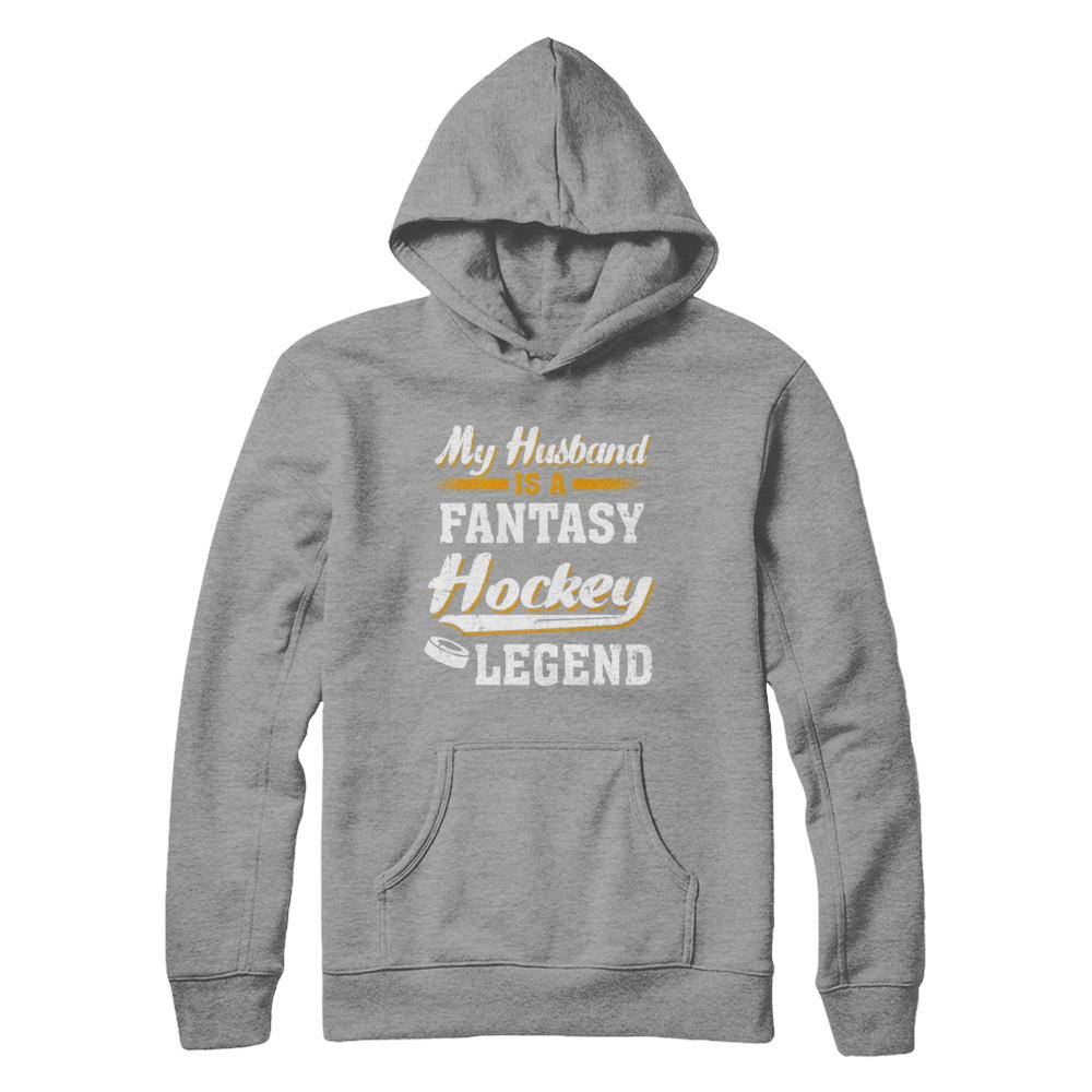 My Husband Is A Fantasy Hockey Legend-T-Shirt & Hoodie-Pullover Hoodie-Sport Grey