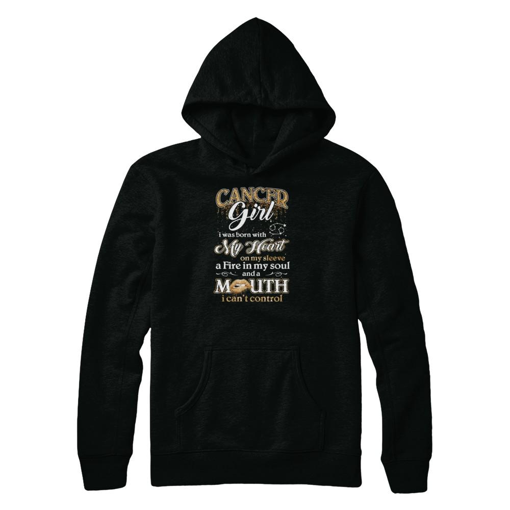 I'm A Cancer Girl Lipstick June July Funny Zodiac Birthday-T-Shirt & Tank Top-Pullover Hoodie-Black