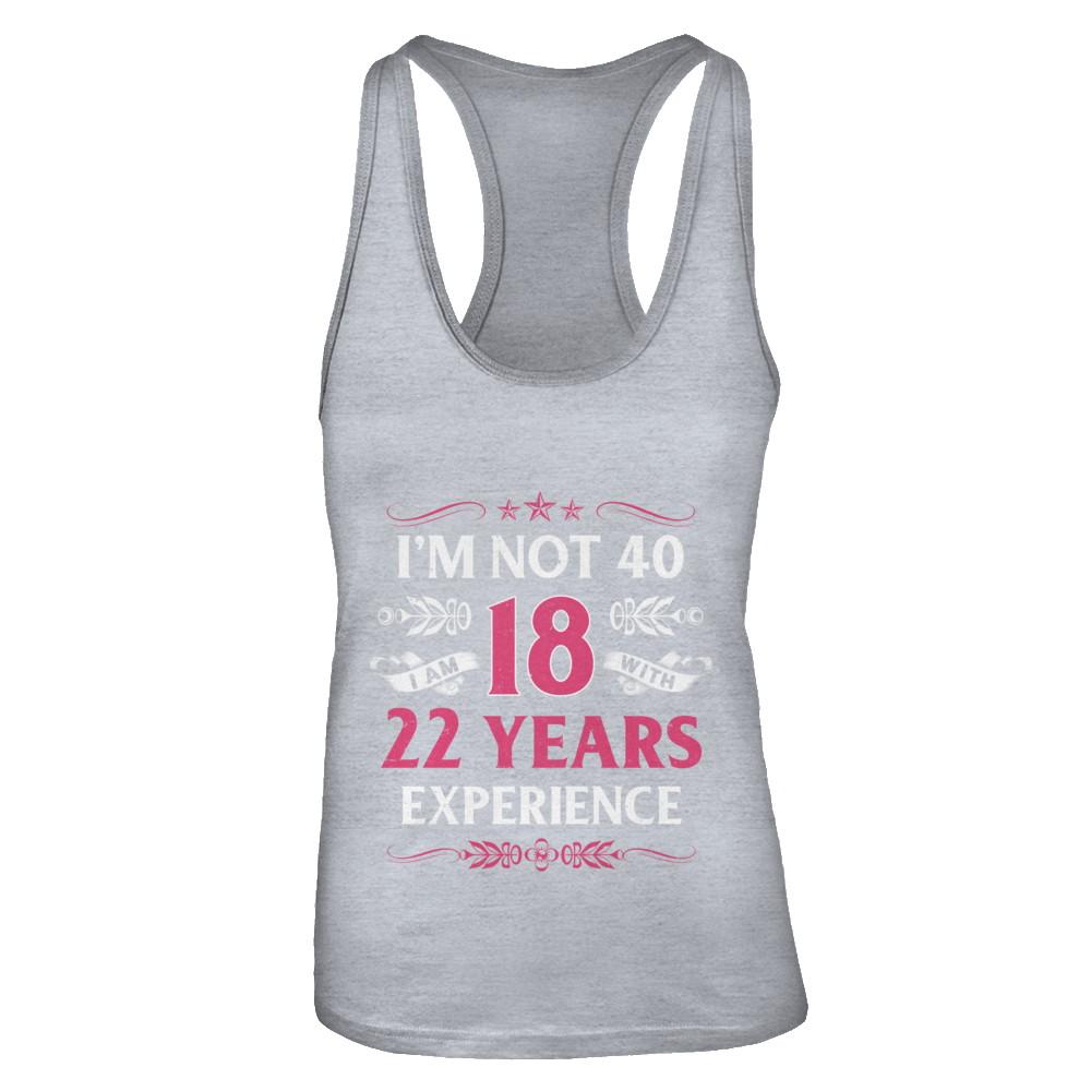 I'm Not 40 I Am 18 Years Old 1981 40th Birthday Gift-T-Shirt & Tank Top-