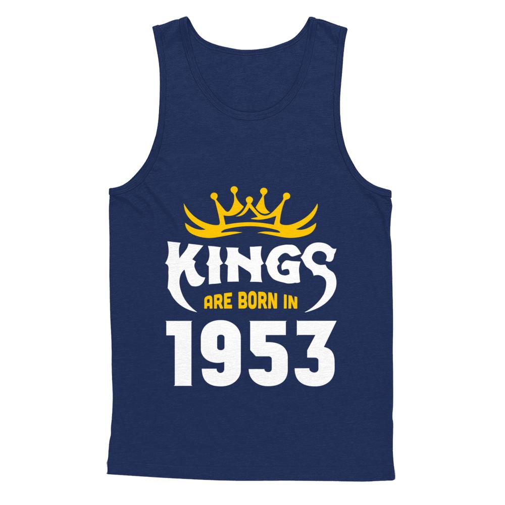 Kings Are Born In 1953 Birthday Gift-T-Shirt & Hoodie-Unisex Tank-Navy