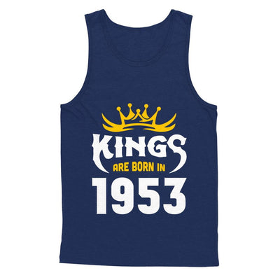Kings Are Born In 1953 Birthday Gift-T-Shirt & Hoodie-Unisex Tank-Navy