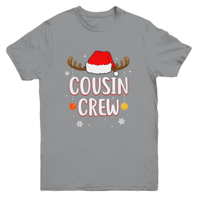 Cousin Crew Reindeer Matching Family Christmas Youth-Youth Shirt-Youth T-Shirt-Sport Grey