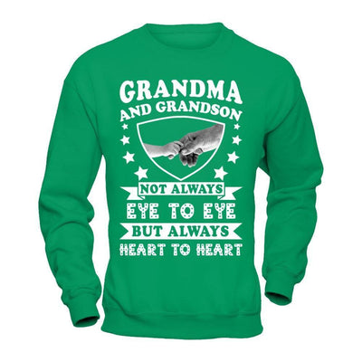 Grandma And Grandson Not Always Eye To Eye-T-Shirt & Hoodie-Crewneck Sweatshirt-Irish Green