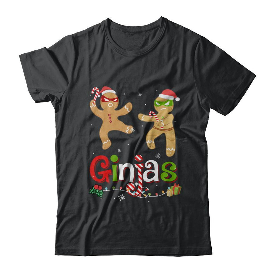 Ginjas Gingerbread Ninjas Funny Christmas Gifts-T-Shirt & Hoodie-Classic T-Shirt-Black
