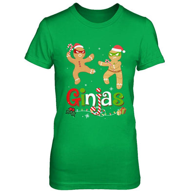 Ginjas Gingerbread Ninjas Funny Christmas Gifts-T-Shirt & Hoodie-Women's T-Shirt-Irish Green