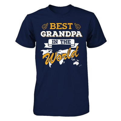 Best Grandpa In The World-T-Shirt & Hoodie-Classic T-Shirt-Navy