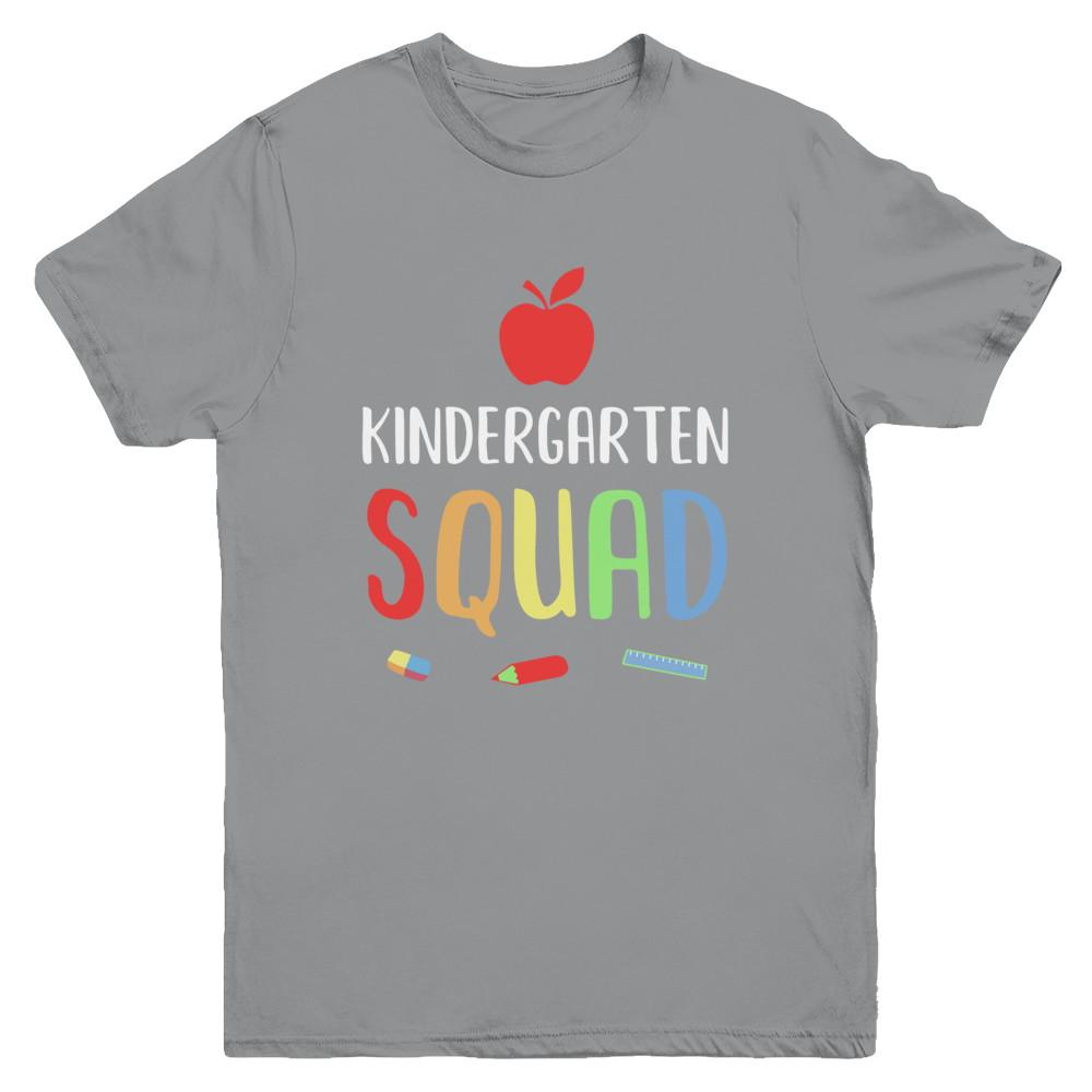 Kindergarten Squad Back To School Teacher Gift Youth-Youth Shirt-Youth T-Shirt-Sport Grey