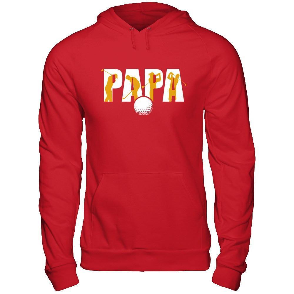 Golf Papa Father's Day-T-Shirt & Hoodie-Pullover Hoodie-Red