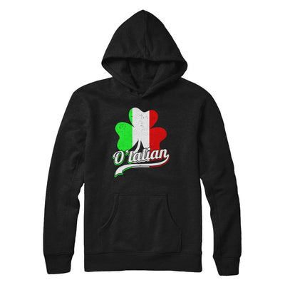 O'talian Italy Flag Italia Italian St Patricks Day-T-Shirt & Hoodie-Pullover Hoodie-Black