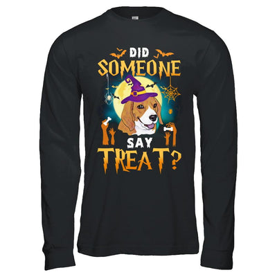 Did Someone Say Treat Beagle Halloween Costume-T-Shirt & Hoodie-Long Sleeve T-Shirt-Black