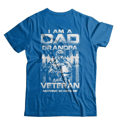 I Am A Dad Grandpa And A Veteran Nothing Scare Me-T-Shirt & Hoodie-Classic T-Shirt-Royal