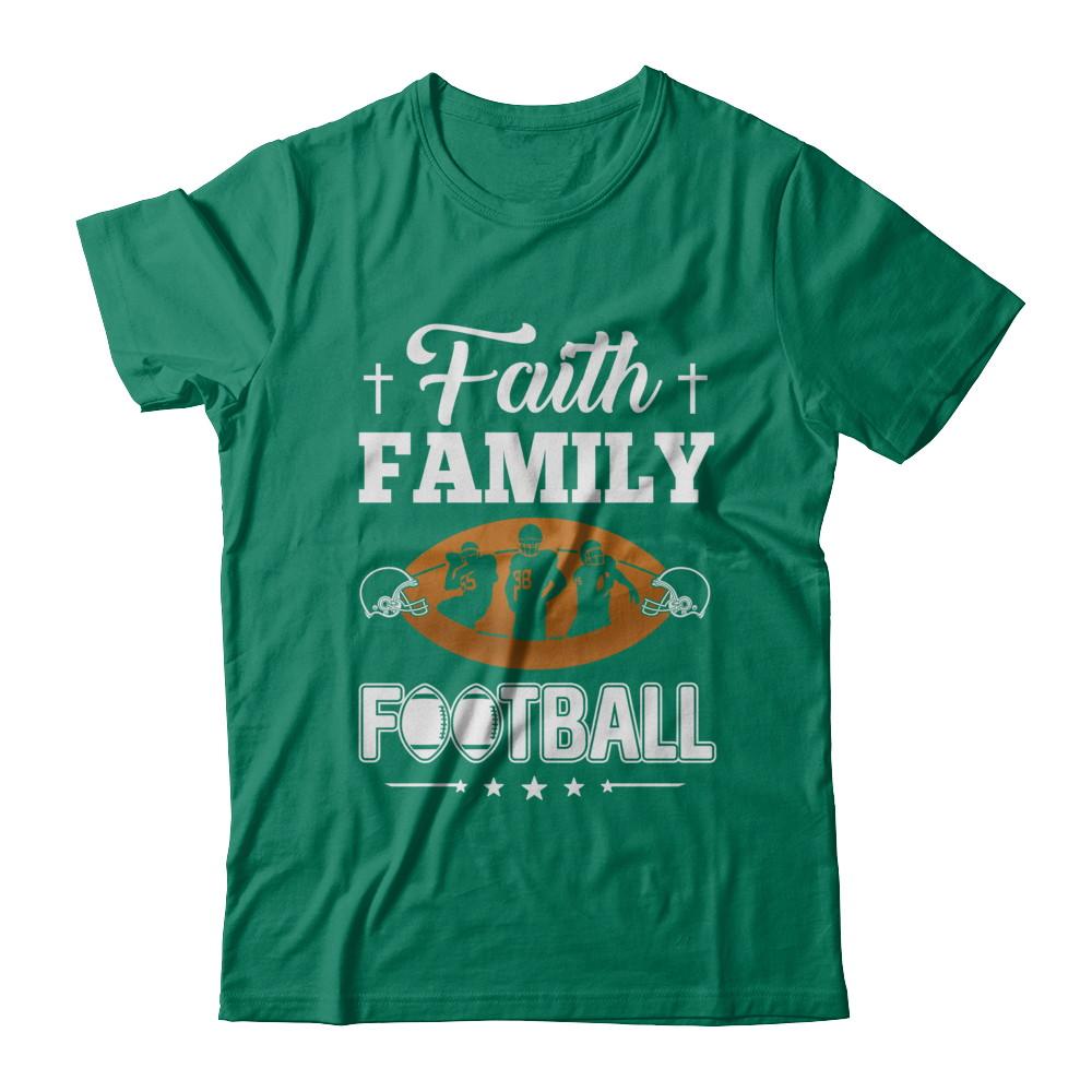 Faith Family Football-T-Shirt & Hoodie-Classic T-Shirt-Kelly Green