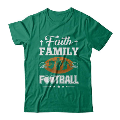 Faith Family Football-T-Shirt & Hoodie-Classic T-Shirt-Kelly Green