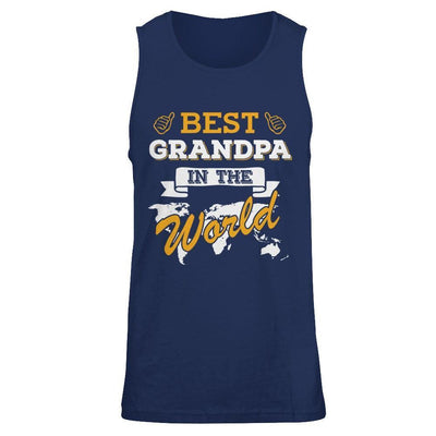 Best Grandpa In The World-T-Shirt & Hoodie-Unisex Tank-Navy