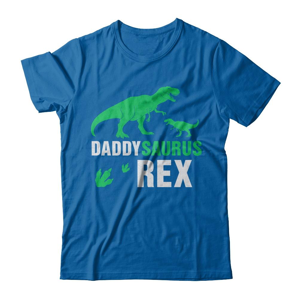 Funny Fathers Day Gift Daddysaurus Dinosaur Rex-T-Shirt & Hoodie-Classic T-Shirt-Royal