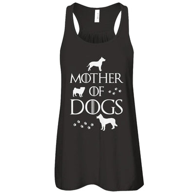 Mother Of Dogs Dog Lover-T-Shirt & Tank Top-Women's Flowy Racerback Tank-Black