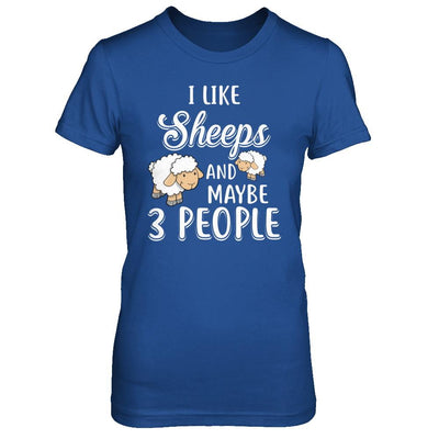 I Like Sheeps And Maybe 3 People-T-Shirt & Hoodie-Women's T-Shirt-Royal