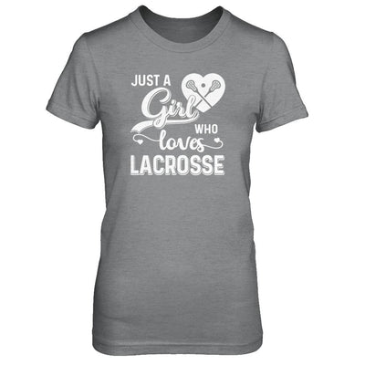 Just A Girl Who Loves Lacrosse-T-Shirt & Tank Top-Women's T-Shirt-Sport Grey