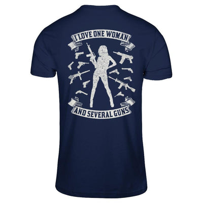 I Love One Woman And Several Guns-T-Shirt & Hoodie-Classic T-Shirt-Navy