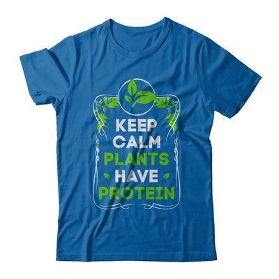 Keep Calm Plants Have Protein Vegan Vegetarian-T-Shirt & Hoodie-