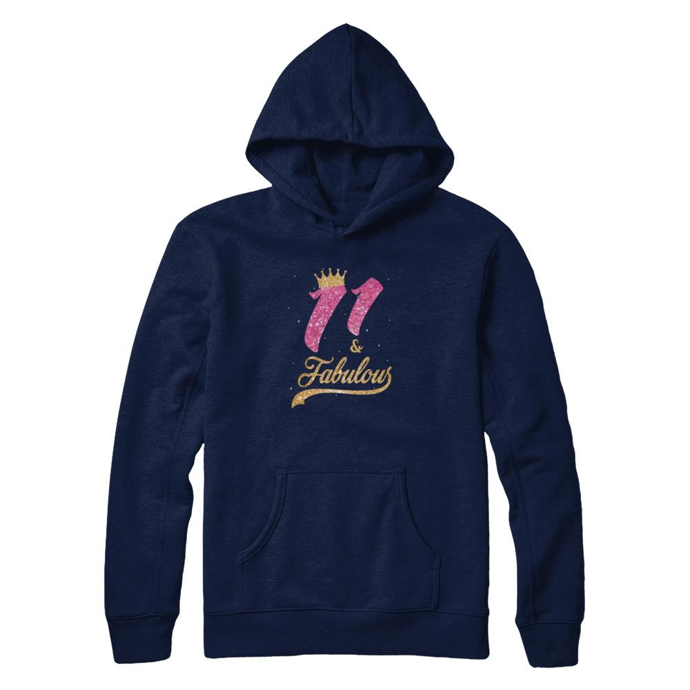 11Th And Fabulous Eleven Birthday-T-Shirt & Tank Top-Pullover Hoodie-Navy