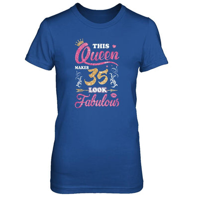 This Queen Makes 35 Look Fabulous 1986 35th Birthday-T-Shirt & Tank Top-Women's T-Shirt-Royal