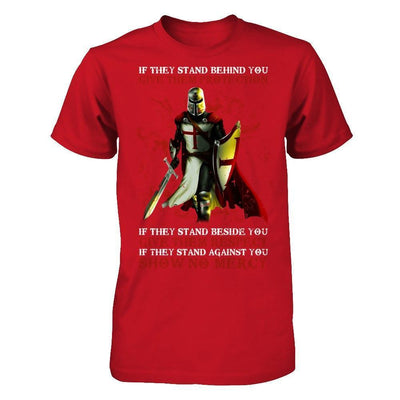 Knight Templar If They Stand Behind You Give Them Protection-T-Shirt & Hoodie-Classic T-Shirt-Red