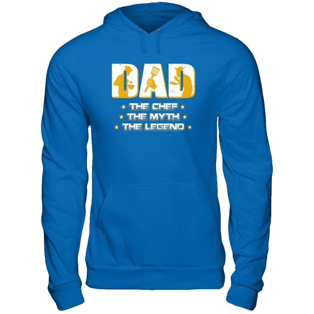 Dad The Chef The Myth The Legend-T-Shirt & Hoodie-Pullover Hoodie-Royal