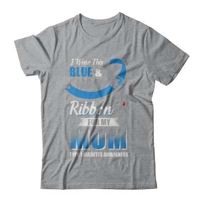 I Wear Blue And Gray For My Mom Diabetes Awareness-T-Shirt & Hoodie-Classic T-Shirt-Sport Grey
