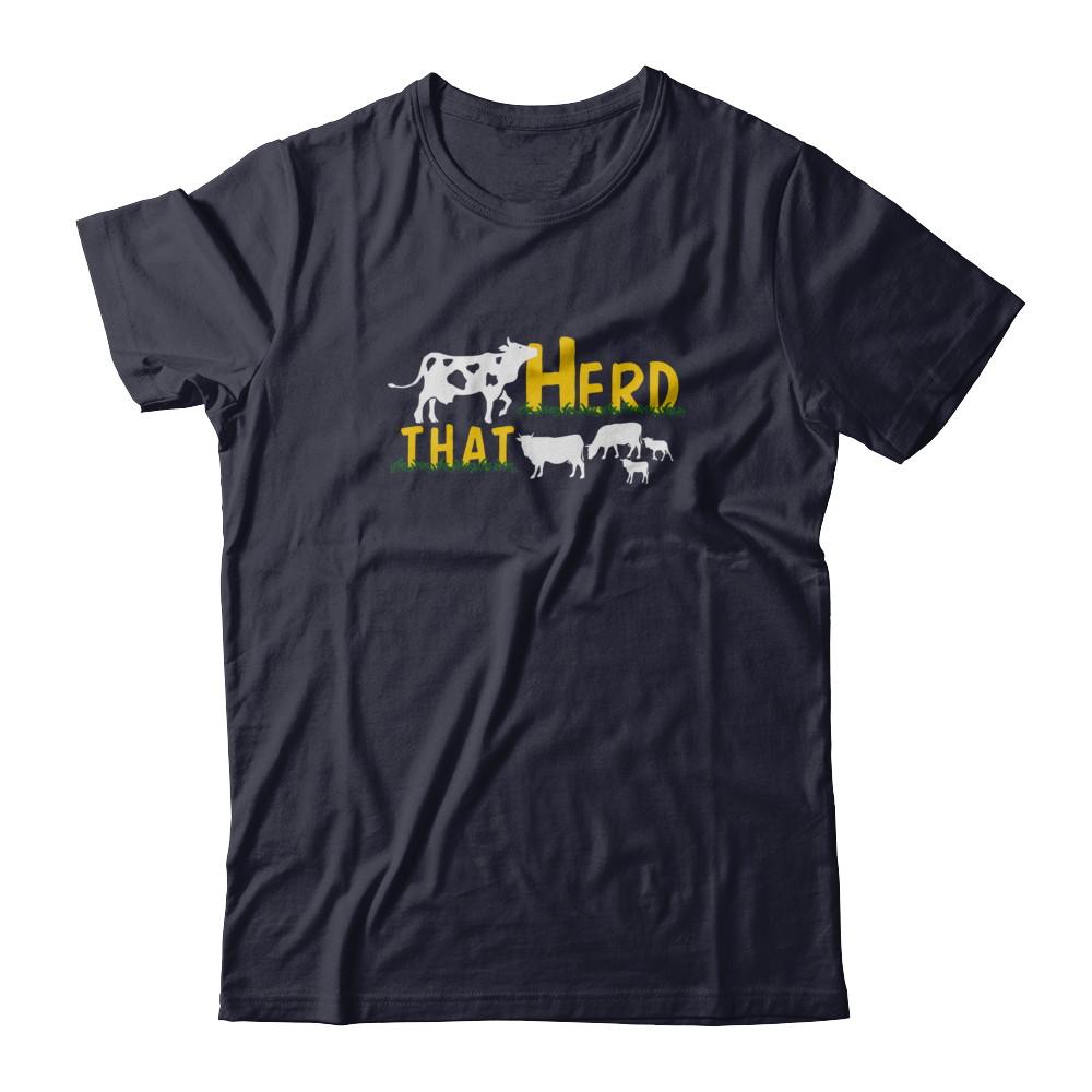 Herd That Cows Cattle Farmer-T-Shirt & Tank Top-Premium T-Shirt-Midnight Navy