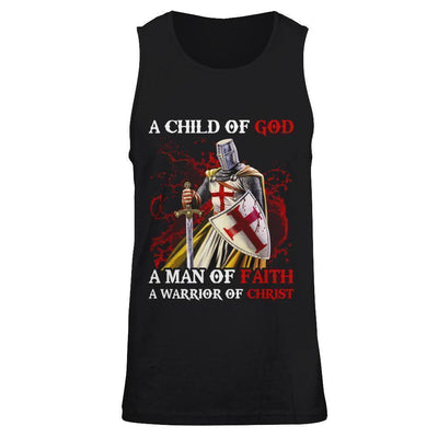 Knights Templar A Child Of God A Man Of Faith A Warrior Of Christ-T-Shirt & Hoodie-Unisex Tank-Black