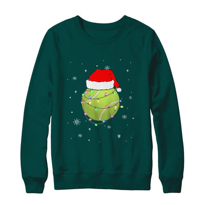 Santa Hat Tennis Christmas Gifts-T-Shirt & Sweatshirt-Crewneck Sweatshirt-Deep Forest