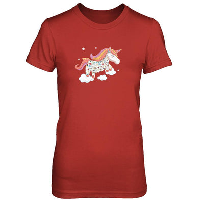 Tattooed Girl Unicorn Tattoos-T-Shirt & Tank Top-Women's T-Shirt-Red