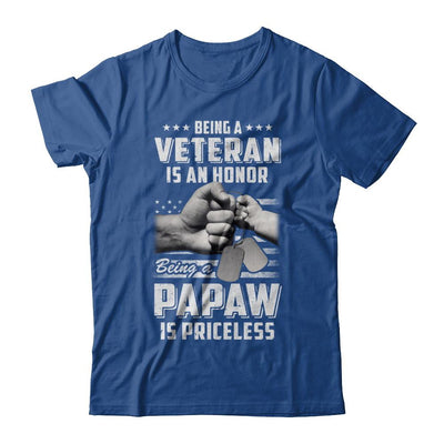 Being A Veteran Is An Honor Being A PaPaw Is Priceless-T-Shirt & Hoodie-Classic T-Shirt-Royal