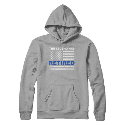 The Legend Has Retired Police Officer Retirement Gift-T-Shirt & Hoodie-Pullover Hoodie-Light Steel