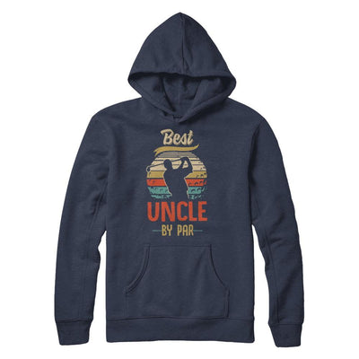 Vintage Best Uncle By Par Fathers Day Funny Golf Gift-T-Shirt & Hoodie-Pullover Hoodie-Navy