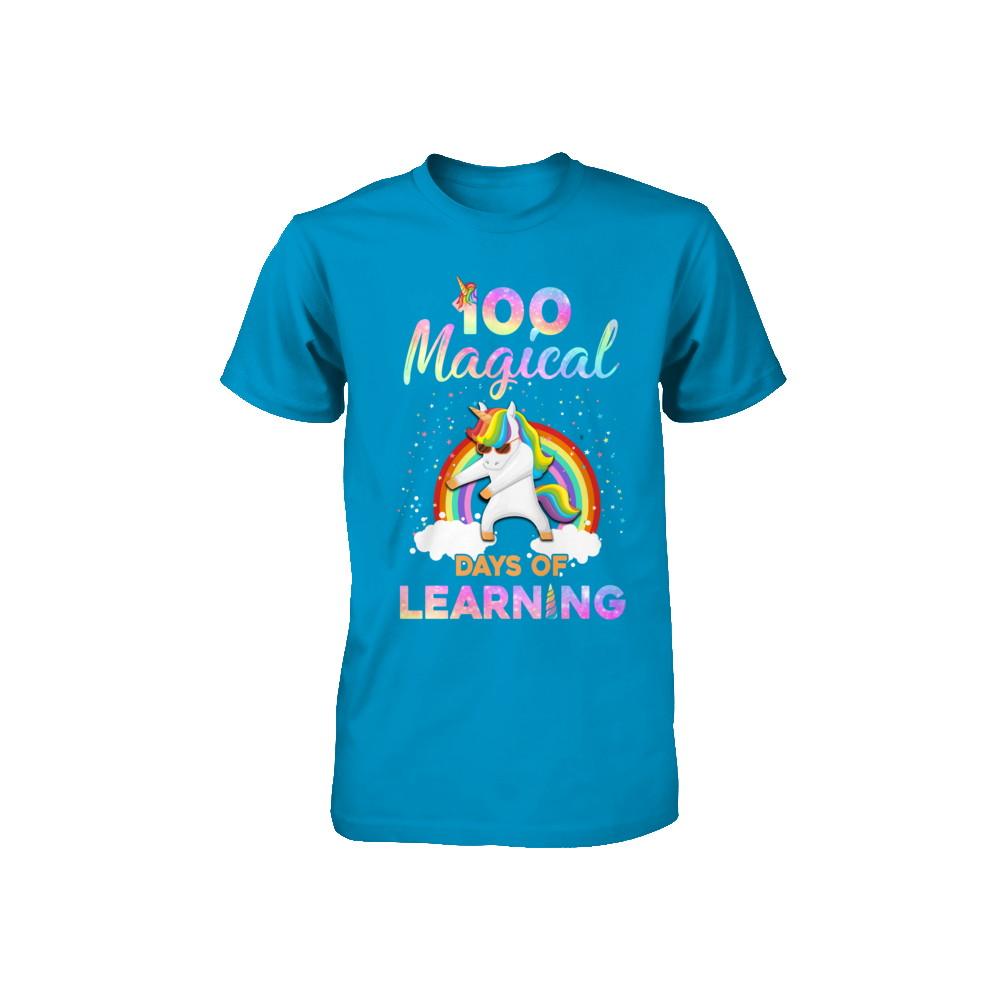 100 Magical Days of Learning Flossing Unicorn Youth-Youth Shirt-