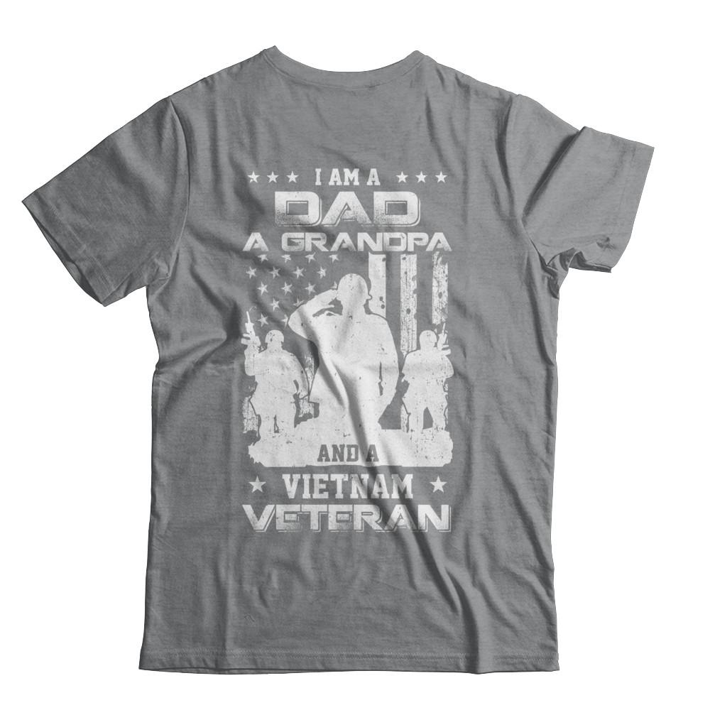 I'm A Dad A Grandpa And A Vietnam Veteran-T-Shirt & Hoodie-Classic T-Shirt-Sport Grey