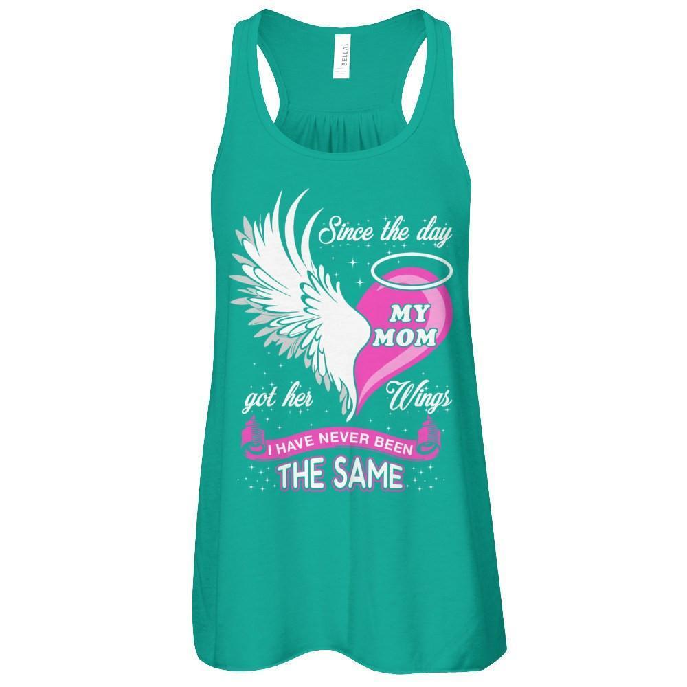 Since The Day My Mom Got Her Wing I Have Never Been The Same-T-Shirt & Hoodie-Women's Flowy Racerback Tank-Kelly