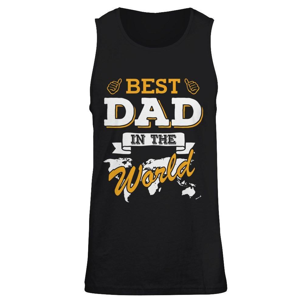 Best Dad In The World-T-Shirt & Hoodie-Unisex Tank-Black