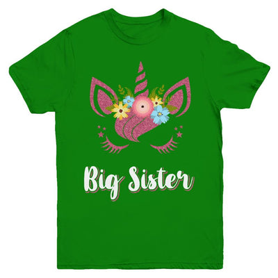 Unicorn Big Sister I'm Going To Be A Big Sister Youth-Youth Shirt-Youth T-Shirt-Irish Green