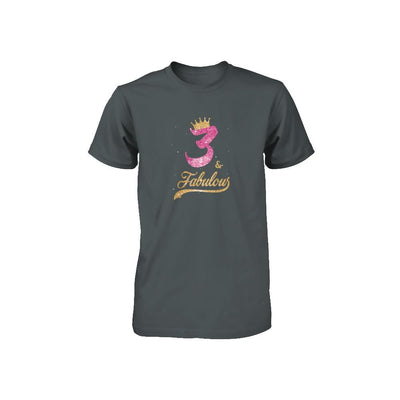3Th And Fabulous Three Birthday Youth-Youth Shirt-Toddler T-Shirt-Charcoal