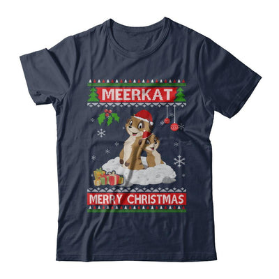 Meerkat Xmas Pajama Ugly Christmas Sweater-T-Shirt & Sweatshirt-Classic T-Shirt-Navy